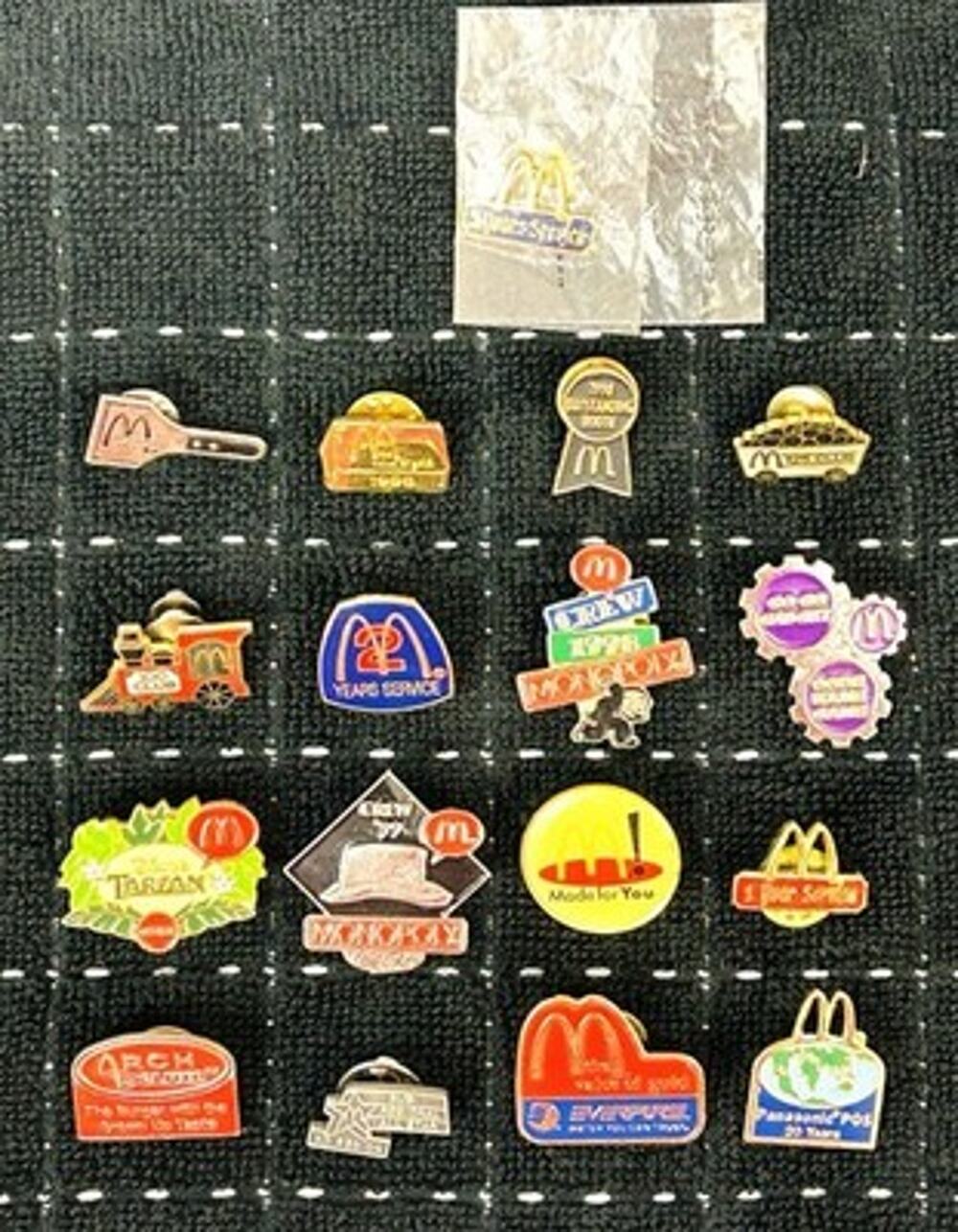 McDonald's Employee Lapel Pins - Vintage Lot of 17